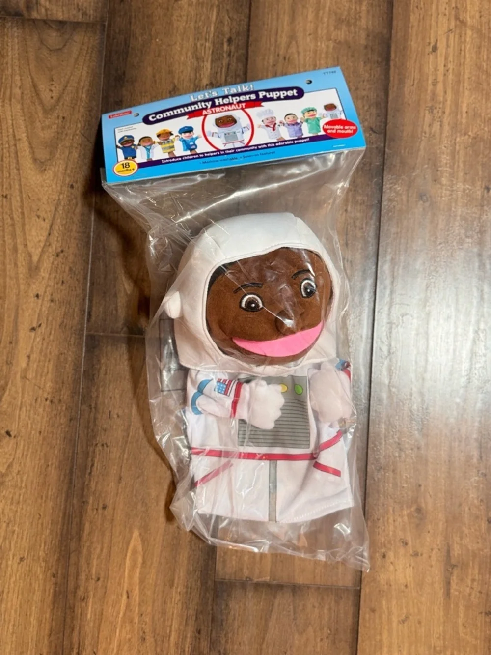 Lakeshore Community Helpers Astronaut Puppet New Sealed Plush Hand Puppet